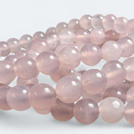 Rosenquarz, 6mm Perlen