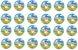 24x Aufkleber Spielchips Bierhuhn