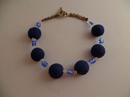 Filzkette blau