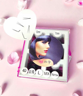 4D L 0.10 Narrow Mix Box 500 Stk. Fertigfächer Wimpern