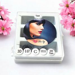 3D C 0.07 Mix Box 300 Stk. Fertigfächer Wimpern