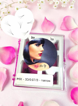 3D B 0.07 Narrow Mix Box 500 Stk. Fertigfächer Wimpern