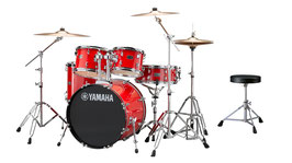 Yamaha RYDEEN ACOUSTIC DRUM KIT FUSION PACKAGE Hot Red in stock now