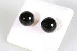 Ohrstecker. M-Perle. Schwarz