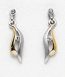 Ohrstecker als Hänger. Bicolor. Swarovski-Kristalle.