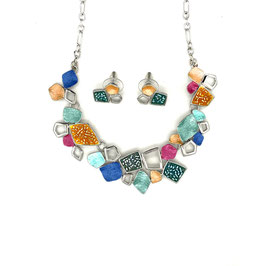Schmuck-Set. 2-tlg. Multicolor.
