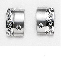 Ohrstecker. Rhodiniert. Swarovski-Kristalle.