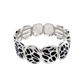 Armband. Silber-schwarz.