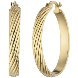Creolen. Edelstahl. Gold. 26mm