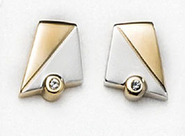 Ohrstecker. Bicolor. Swarovski-Kristalle.