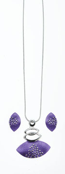 Schmuck-Set. 2-teilig. Collier u. pass. Ohrstecker.