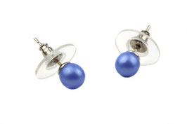 Ohrstecker. 6 mm. Pudriges Blau
