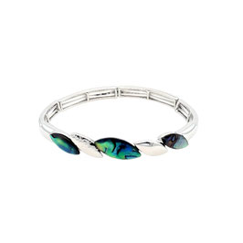 Armband. Paua Shell-Einlagen. Versilbert.