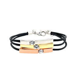 Armband. Tricolor. Zirkonia.