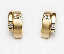 Ohrstecker. Swarovski-Kristalle. Gold.