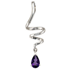 Anhänger. 925 Silber. Amethyst.