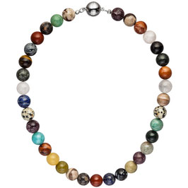 Collier. Edelsteine. Multicolor. Magnet.