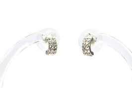 Ohrstecker. Halbcreole. Silber. Swarovski-Kristalle.