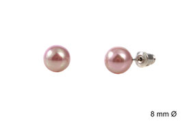 Ohrstecker, MK. Glänzendes Rosa.