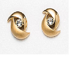 Ohrstecker. Gold. Kristalle.
