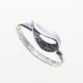 Armband. Paua Shell-Einlage. Versilbert.
