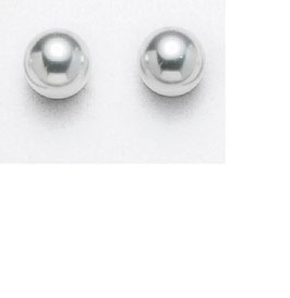 Ohrstecker. Perle, weiß, 10 mm