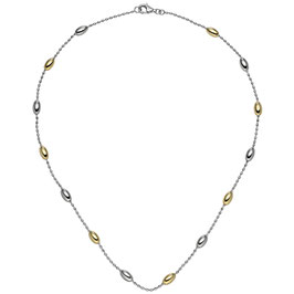 Collier. 925 Sterling Silber. Bicolor.