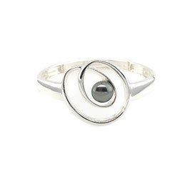 Armband mit Perle. Silber.