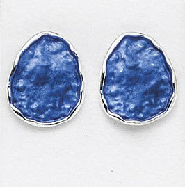 Ohrstecker. Blau. Silber.