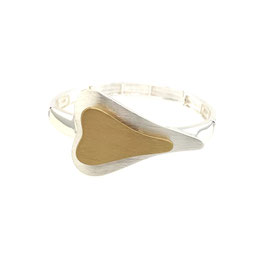 Armband. Herz. Bicolor.