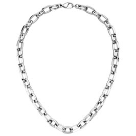 Collier. Edelstahl. Panzer. 48 cm.