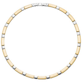 Collier. Edelstahl. Bicolor.
