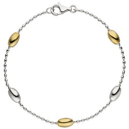 Armband. 925 Sterling Silber. Bicolor.
