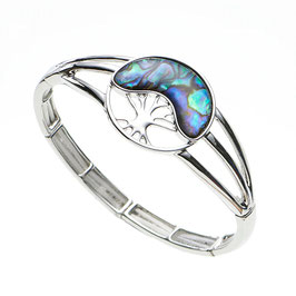 Armband. Paua Shell-Einlage. Lebensbaum.
