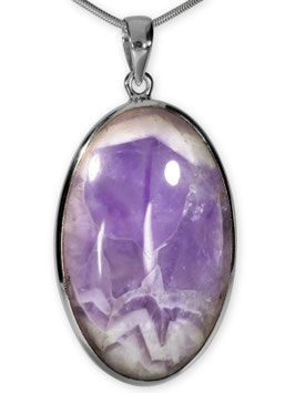 Anhänger. Chevron-Amethyst. 925 Silber