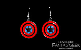Boucles d'oreilles Bouclier Captain America