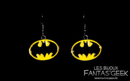 Boucles d'oreilles symbole de Batman