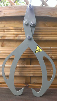 Mechanische kleine Holzzange silber K.