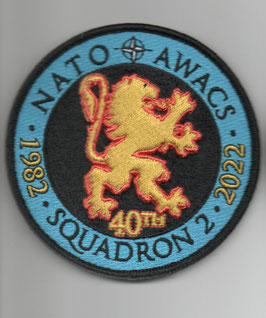 NATO patch 2 Squadron NATO AWACS AEW WING 40th Anniversary 1982-2022