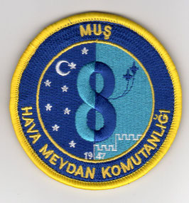 Turkish Air Force patch Mus Hava Meydan Komutanligi / 8 AJÜ Diyarbakir F-16C/D