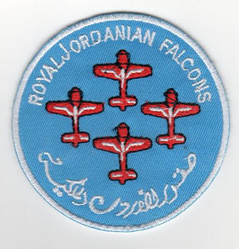 Royal Jordanian Air Force Display Team patch "Royal Jordanian Falcons" vintage version