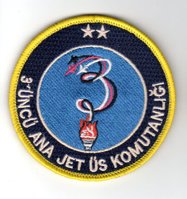 Turkish Air Force patch 3nci AJÜ (3rd Air Base) Konya F-16C/D, E-7, NF-5A/B