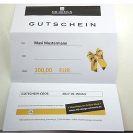 Schmuck-Gutscheine - ONLINE (sie drucken den Gutschein zu Hause selber aus oder leiten ihn per E-Mail weiter)