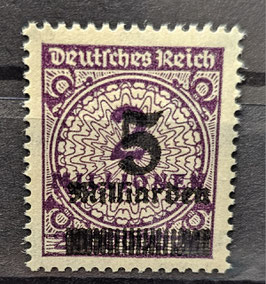 1923 Rosettenmuster Aufdruckausgabe 5 Milliarden auf 2 Millionen schwarzbrazbviolett postfrisch