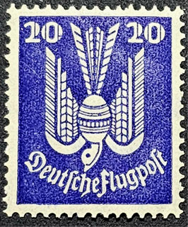 1924 Luftpost Holztaube 20 Pfg blau postfrisch