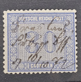 1872  30 Groschen Briefmarke  ultramarin, sauberer Federzug mit Attest