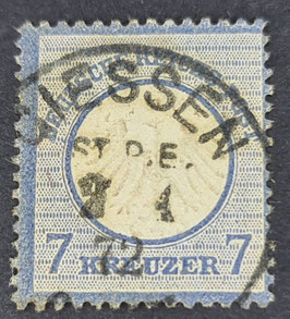 1872  7 Kreuzer graublau gestempelt