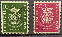 1950 Bachsiegel 10 und 20 Pfg. gestempelt