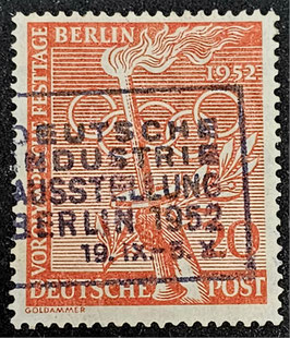 1952 VorolympischeFesttage 20 Pfg gestempelt