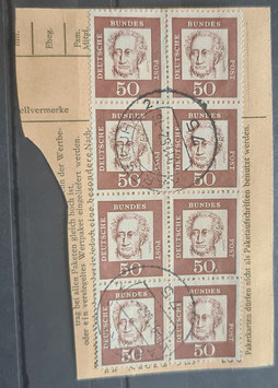 1961 Bedeutende Deutsche Goethe 50 Pfg braunorange